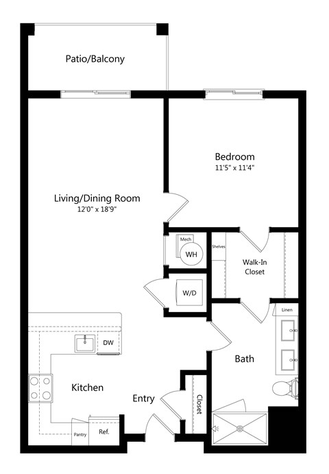 One-Bedroom Apartment in Austin TX at Cedar Heights